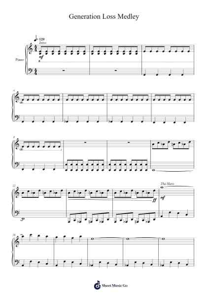 Generation Loss Medley Sheet Music by Ranboo-Arr.Kayien Goldine