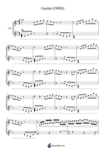 Garden (OSRS) Sheet Music by Ian Taylor-Arr.Dilpont Trollsper