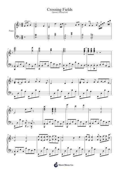 Crossing Fields Sheet Music by undefined-Arr.Blybohm