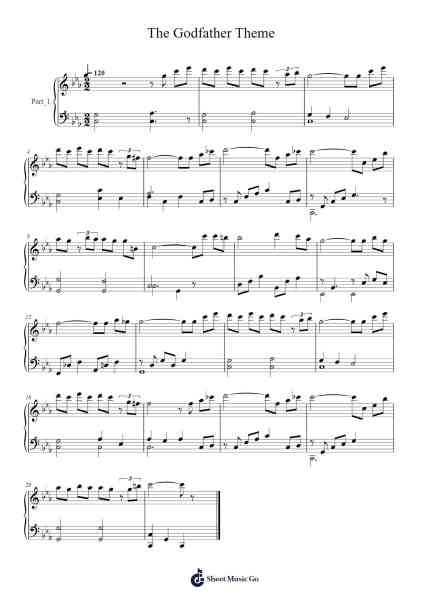 The Godfather Theme Sheet Music by Nino Rota-Arr.Rares
