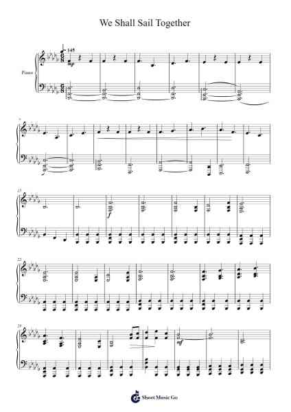 We Shall Sail Together Sheet Music by Robin Beanland-Arr.Virlouis