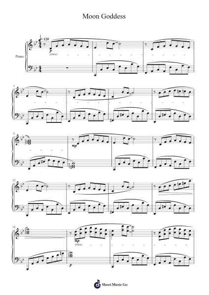 Moon Goddess Sheet Music by Masao Aichi-Arr.Maugvia Browninglogg