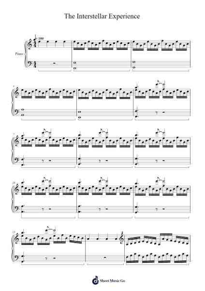 The Interstellar Experience Sheet Music by Tony Ann-Arr.Birdhearst
