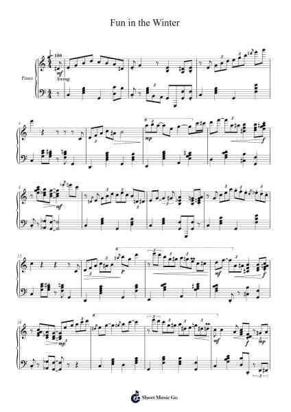 Fun in the Winter Sheet Music by Bruceraine Baldkay-Arr.Vicline Byzer