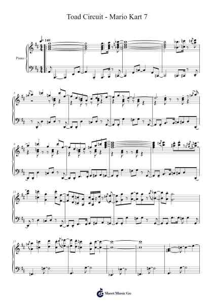 Toad Circuit - Mario Kart 7 Sheet Music by Kenta Nagata-Arr.Auwolf