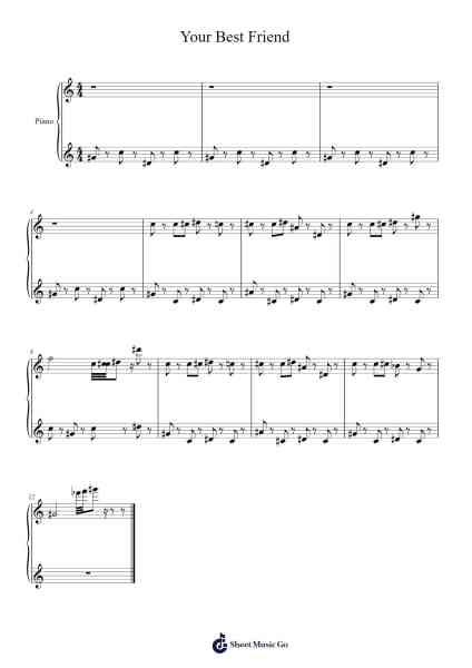 Your Best Friend Sheet Music by Toby Fox-Arr.Flowerthan