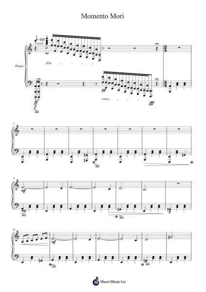 Momento Mori Sheet Music by Aujo Sweetgray-Arr.Bloorfunk Hanlaine