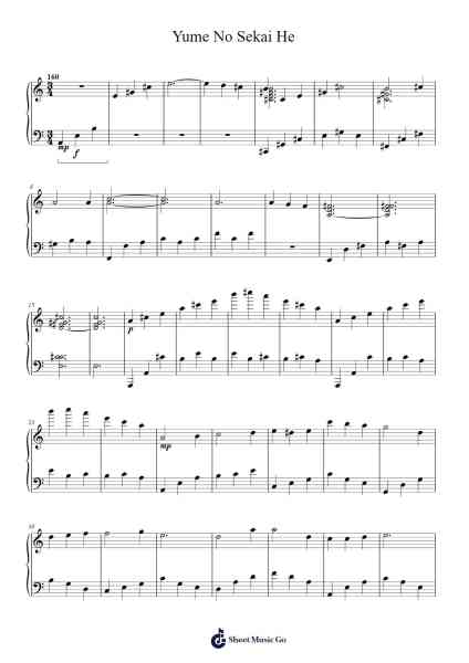 Yume No Sekai He Sheet Music by Sumio Shiratori-Arr.Bonrian Vanqe