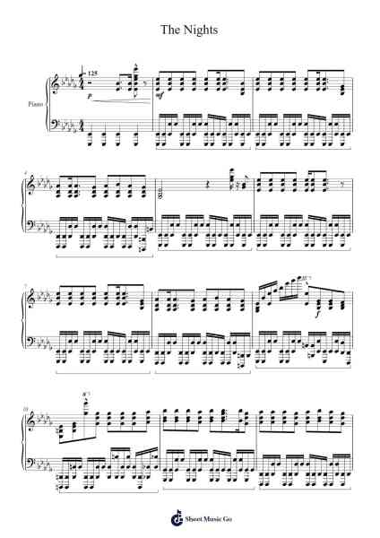 The Nights Sheet Music by Avicii-Arr.Denuel Shirbill