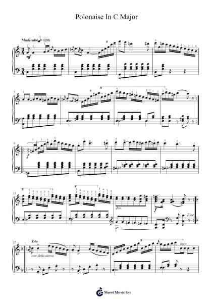 Polonaise In C Major Sheet Music by Clara Schumann-Arr.Wildmy
