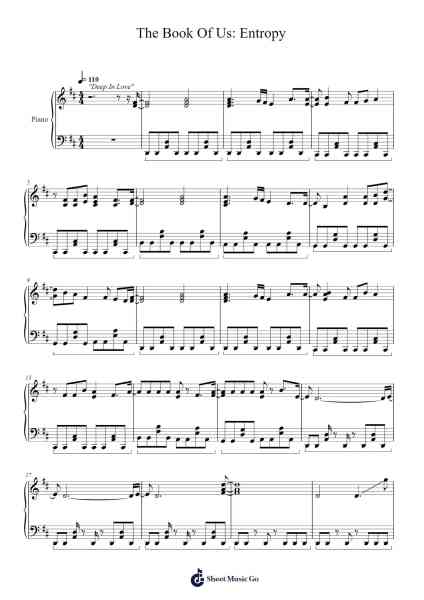 The Book Of Us: Entropy Sheet Music by undefined-Arr.Trund Milsoll