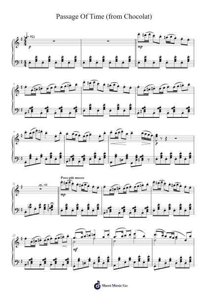 Passage Of Time Sheet Music by Rachel Portman-Arr.Bardries Popelroy