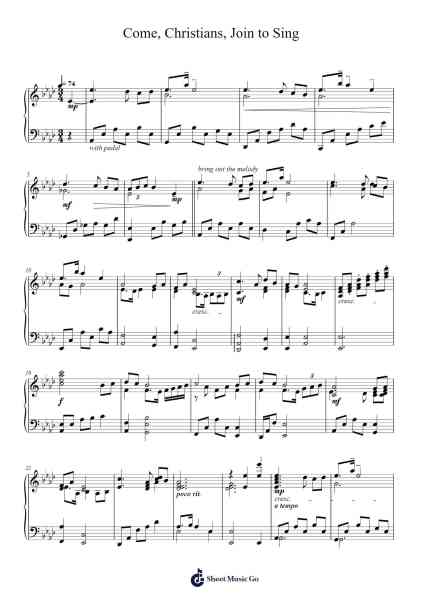 Come, Christians, Join to Sing Sheet Music by Christian H. Bateman-Arr.Atwright