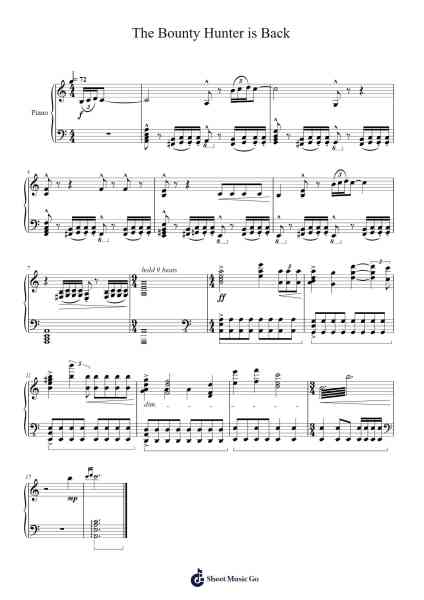 The Bounty Hunter is Back Sheet Music by Kevin Kiner-Arr.Hifaithe Fojames