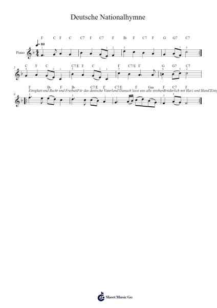 Deutschlandlied Sheet Music by Joseph Haydn-Arr.Hartclife Joudrea