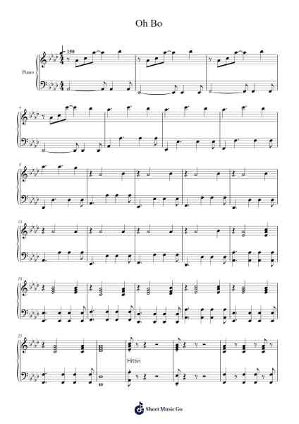 Oh Bo Sheet Music by Bo Burnham-Arr.Duntrick