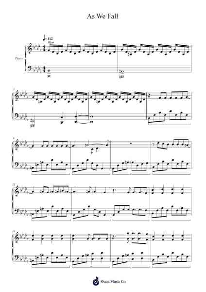 As We Fall Sheet Music by undefined-Arr.Deanlay Dulsnow