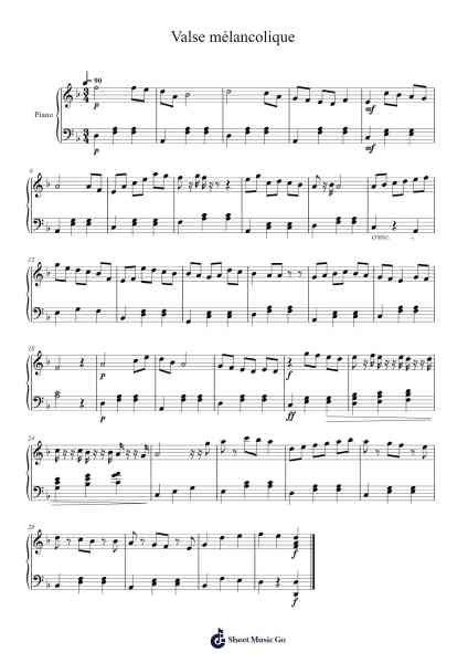 Valse melancolique Sheet Music by Dario Todorovski-Arr.Huttwer Sampland