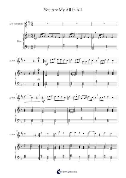 You Are My All in All Sheet Music by -Arr.Diltess Cliffmaltz