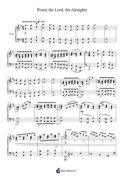 Praise the Lord, the Almighty Sheet Music by Joachim Neander-Arr.Whitebey