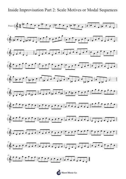 Inside Improvisation Part 2: Scale Motives or Modal Sequences Sheet Music by Jerry Bergonzy-Arr.Louisen Jusine