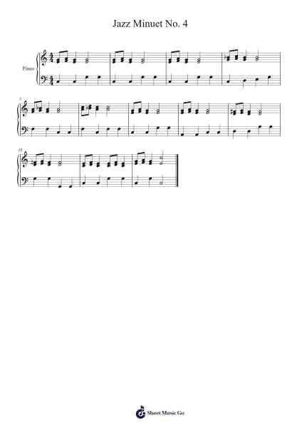 Jazz Minuet No. 4 Sheet Music by Oscar Peterson-Arr.Jonqy Keyreed