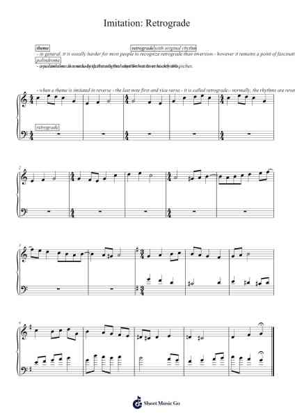 Imitation: Retrograde Sheet Music by Popthus-Arr.Chrisphael Reedno