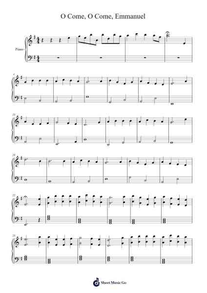 O Come, O Come, Emmanuel Sheet Music by John Mason Neale-Arr.Horncie Shapole