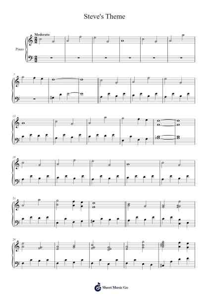 Steve's Theme 乐谱由 undefined - 编曲 Orence