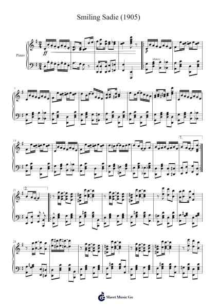 Smiling Sadie Sheet Music by Archie W. Scheu-Arr.Kingsgan
