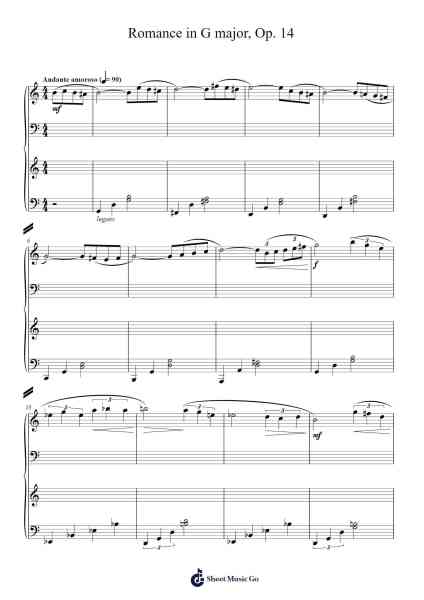 Romance in G Major, Op. 14 Sheet Music by Leandro M.-Arr.Chestom
