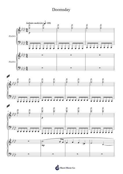 Doomsday Sheet Music by Murray Gold-Arr.Humeleen Bachnat