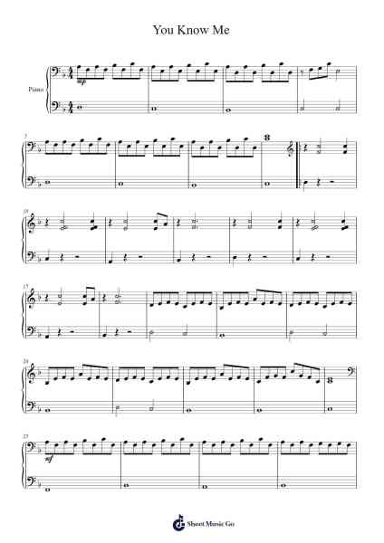 You Know Me Sheet Music by Bethel Music-Arr.Copxia