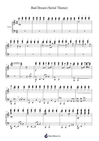Bad Dream (Serial Theme) Sheet Music by Jorives-Arr.Tifville