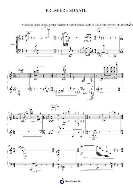 Premiere Sonate pour le Piano Sheet Music by Pierre Boulez-Arr.Thomfrank Springper