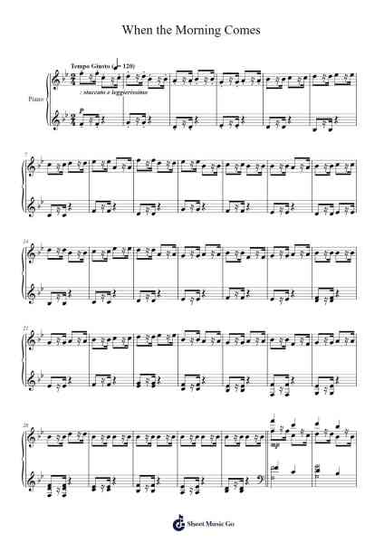 When the Morning Comes Sheet Music by undefined-Arr.Lytge Bryceckey
