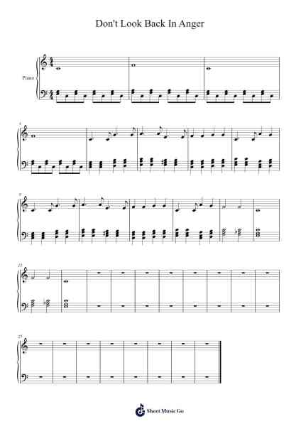 Don't Look Back In Anger Sheet Music by Oasis-Arr.Pullamb