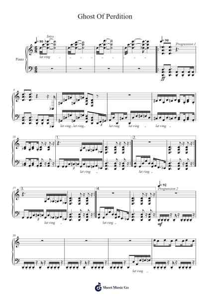Ghost Of Perdition Sheet Music by Opeth-Arr.Milllas
