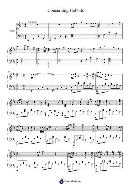 Concerning Hobbits Sheet Music by undefined-Arr.Franling Godrwood