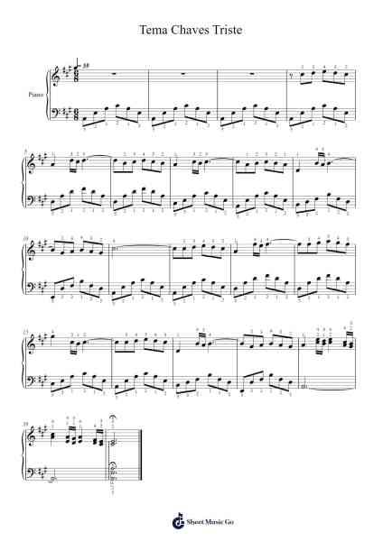 Tema Chaves Triste Sheet Music by John Charles Fiddy-Arr.Duntrick