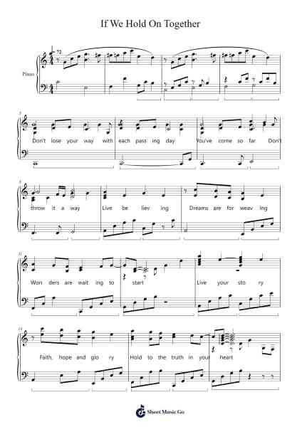 If We Hold On Together Sheet Music by Diana Ross-Arr.Lilrald