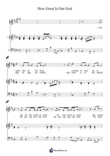 How Great Is Our God Sheet Music by rbln7731-Arr.Ribloor