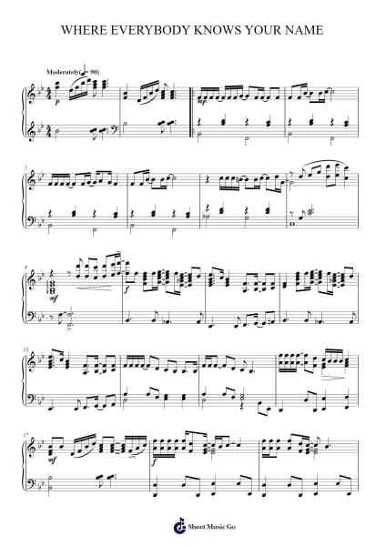 Where Everybody Knows Your Name Sheet Music by Gary Portnoy/Judy Hart Angelo-Arr.Maudky Clairebey
