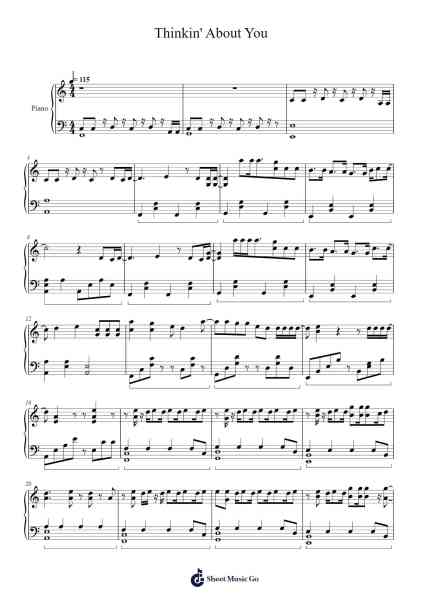 Thinkin' About You Sheet Music by SEVENTEEN (세븐틴)-Arr.Colhill Crichjo