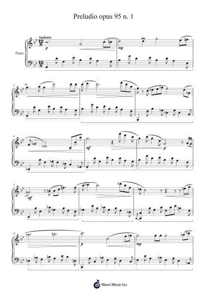 Preludio Op. 95 No. 1 Sheet Music by João Dovicchi-Arr.Lynsmith Yetburne