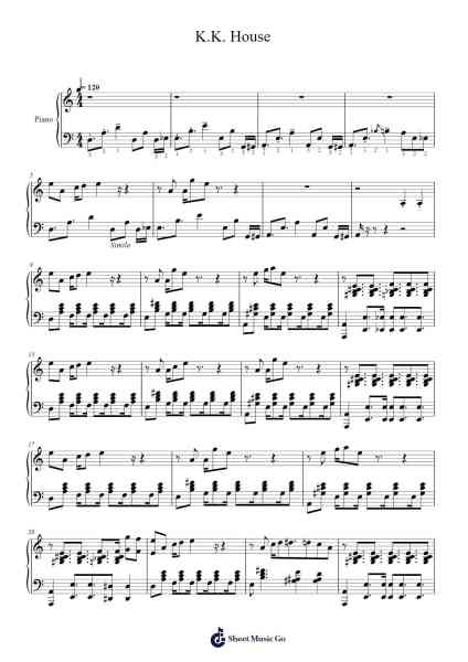 K.K. House Sheet Music by Kazumi Totaka-Arr.Flowergess