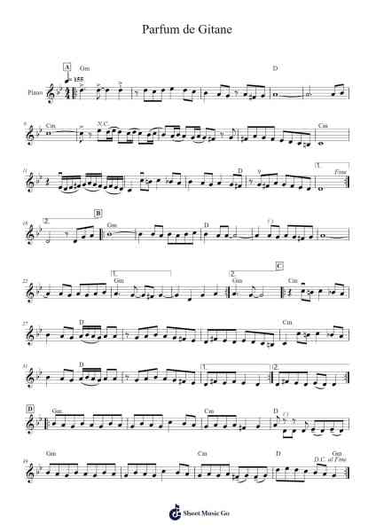 Parfum de Gitane Sheet Music by Anouar Brahem-Arr.Caerwood Belch