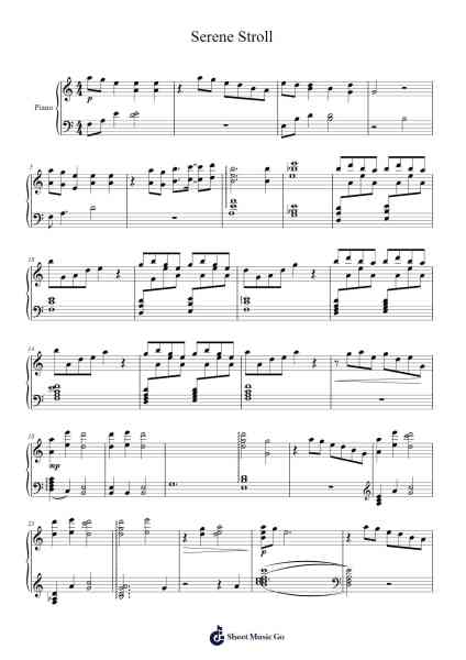 Serene Stroll Sheet Music by HOYO-MiX-Arr.O'Conbrooke