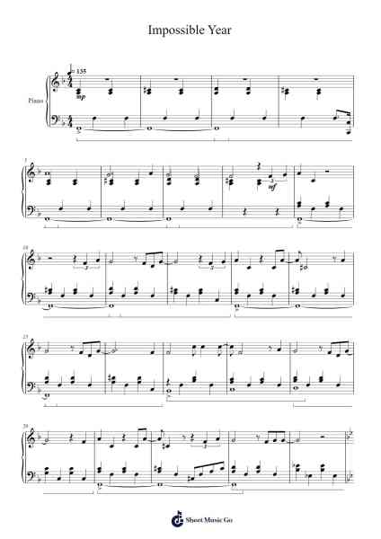 Impossible Year Sheet Music by Panic! At the Disco-Arr.Besquinn