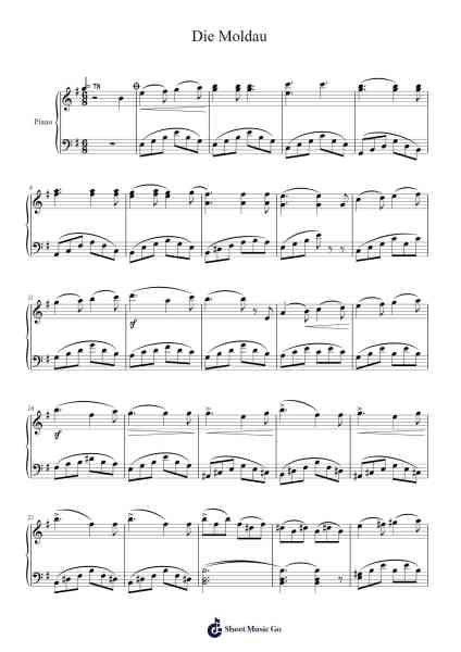 Die Moldau Sheet Music by Bedřich Smetana-Arr.Aumeo Glennrine